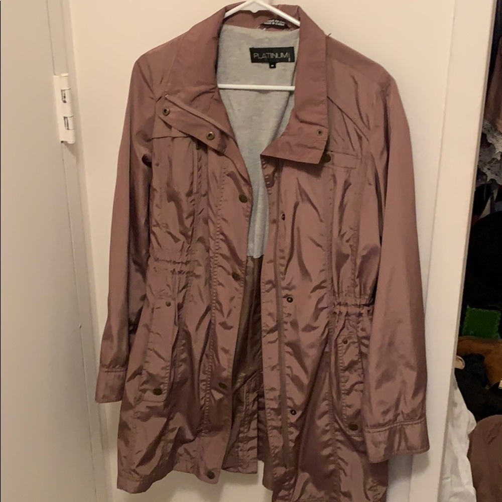 Gold rain jacket.